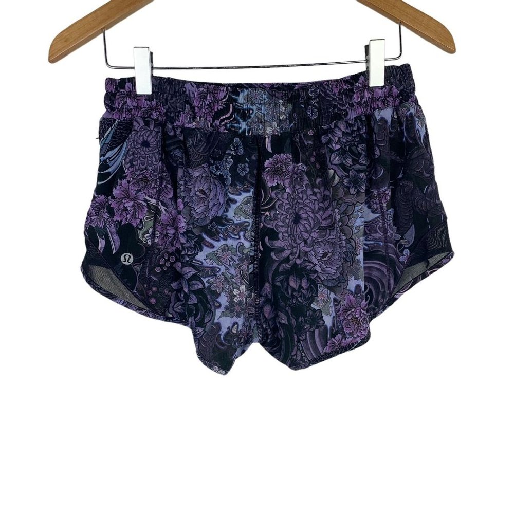 Lululemon Hotty Hot Short II Memoir Multi Purple 2" Inseam Floral 10 Reg - Picture 6 of 11